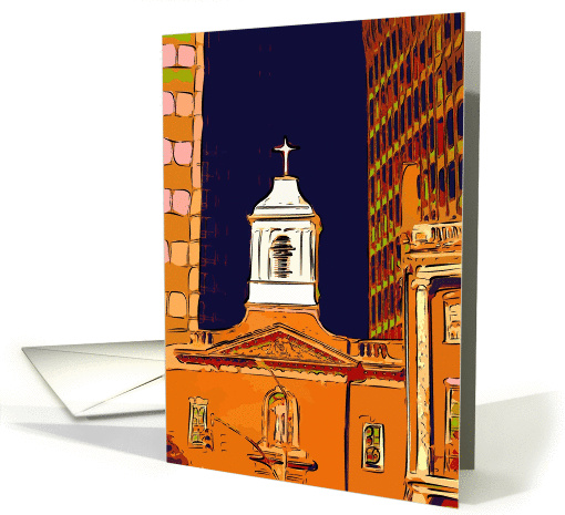 photo Church downtown Manhattan card (371215)