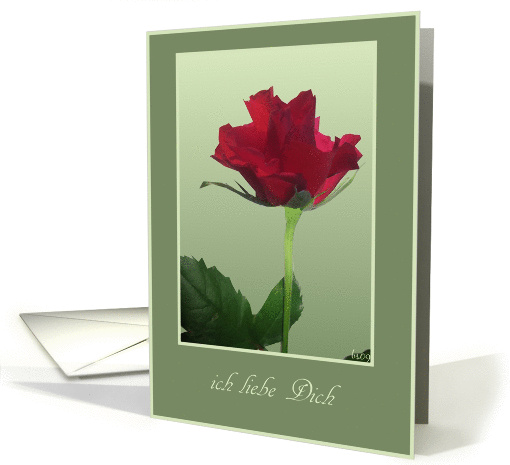 ich liebe dich I love you red rose card (373476)