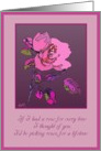 pink red rose thinking of you card