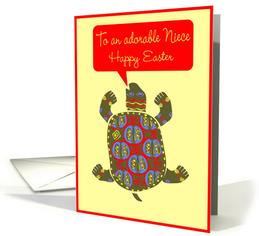 Happy Easter to my Niece, Easter Turtle card (376626)