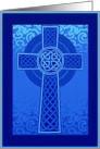 celtic cross irish blessing blue card