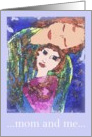 mom and me silk painting card