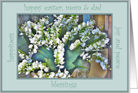 happy easter mom&dad, lily of the valley card