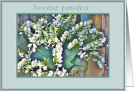 buona pasqua happy easter, lily of the valley card