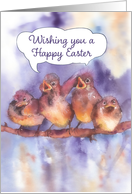 Wishing you a Happy Easter, cute birds card