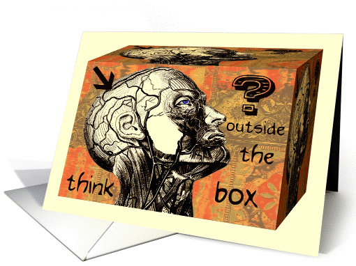 Think outside the Box, Inspirational card (403761)