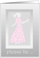 please be my flower girl pale pink card