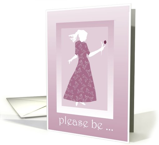 please be my flower girl violet pink card (404436)
