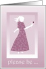 please be my flower girl violet pink card