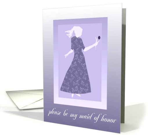 please be my maid of honor  violet pink card (404864)
