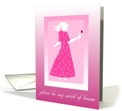 please be my maid of honor  pink card (404868)