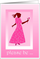 please be my maid of honor pink card
