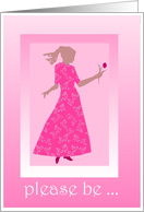 please be my maid of honor pink card