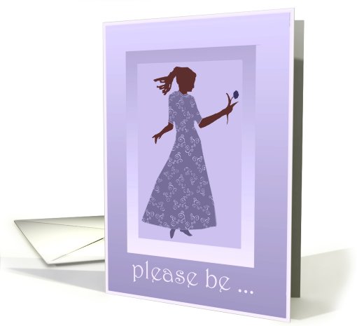 please be my maid of honor  lavender card (404874)
