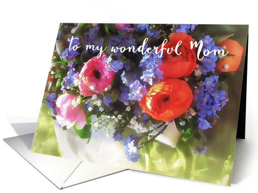 To my Wonderful Mom, Happy Mother's Day, Red Ranunculus card (404880)