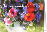 To my Wonderful Mom, Happy Mother’s Day, Red Ranunculus card