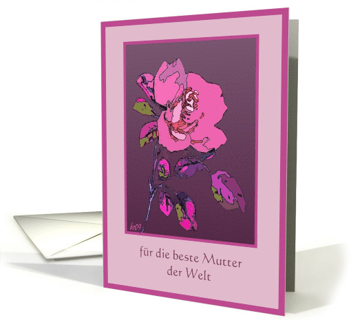 Rosen fr die beste Mutter der Welt, Happy Mother's Day in German card