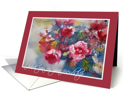thank you for your friendship peonies card (411103)