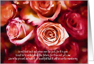Recovery Encouragement, Roses, Do not grieve over the past card