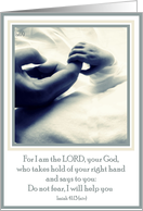 Isaiah 41:13 do not fear, I will help you card