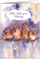 Happy Father’s Day in German, alles Liebe zum Vaterstag, sparrows card