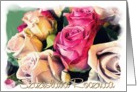 Szczęśliwa Rocznica cream pink roses card