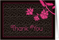 thank you, elegant floral design card