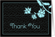 thank you, elegant floral design card