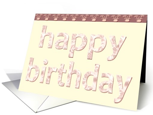 cream happy birthday card (439960)