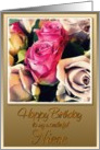 happy birthday to my wonderful niece cream and pink roses card