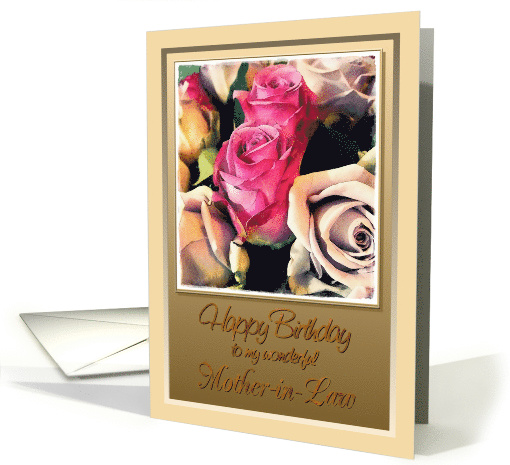 Happy Birthday to my wonderful Mother-in-Law, Roses card (444762)