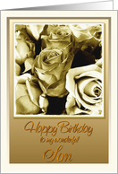 Happy Birthday to my Wonderful Son, Floral Arrangement card