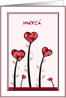 merci little hearts and roses card