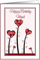 Happy Birthday to Mindi hearts and roses card