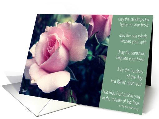 rose irish blessing card (473455)
