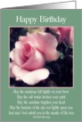 happy birthday rose irish blessing beige card