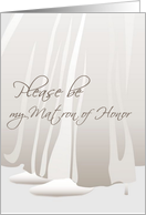 please be my Matron of Honor white gown card