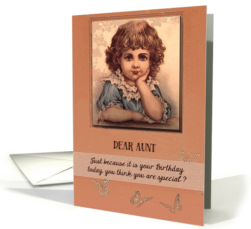Happy Birthday to my special Aunt, vintage girl card (479016)