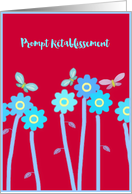 Prompt Rtablissement, Butterflies and Flowers card