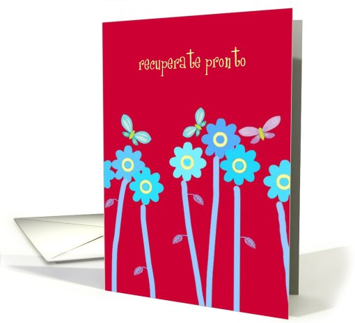recuperate pronto butterflies and flowers card (480015)
