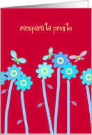 recuperate pronto butterflies and flowers card