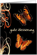 gute Besserung butterfly card