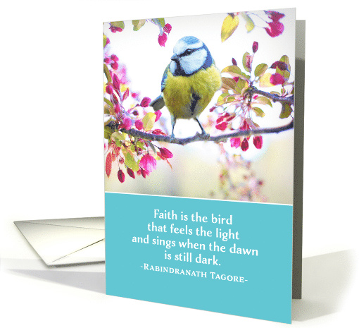 Have faith and hope, Encouragement Card, R. Tagore, Bird... (481315)