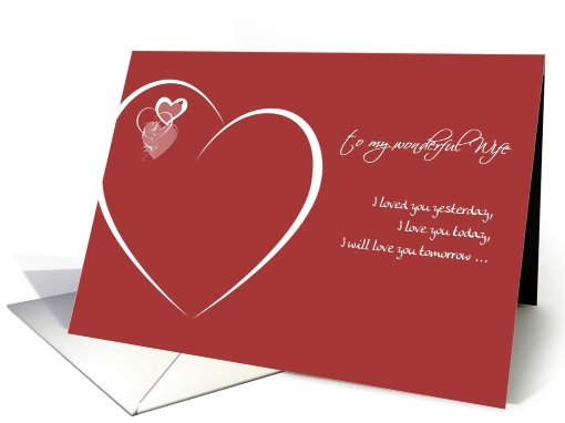 Wife happy anniversary i will love you always hearts card (483154)