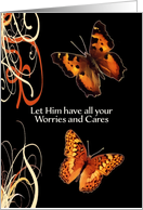 1 Peter 5:7 Let him have all your worries and cares card