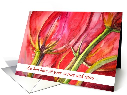 1 Peter 5:7 Let him have all your worries and cares card (484327)