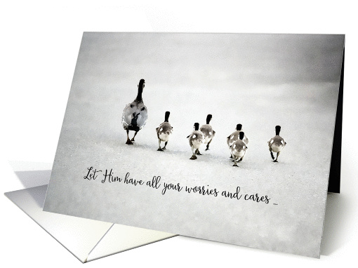 1 Peter 5:7 Let him have all your worries and cares card (484331)