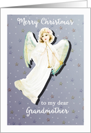 Merry Christmas to my dear Grandmother, Vintage Angel card