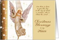 To my Niece, Luke 2:11, Christmas Blessings, Angel card