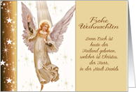 Frohe Weihnachten, German Merry Christmas, Translation Luke 2:11 card